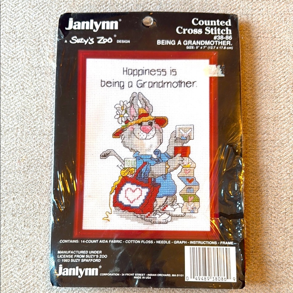 Janlynn Suzy's Zoo Grandmother Cross Stitch Kit